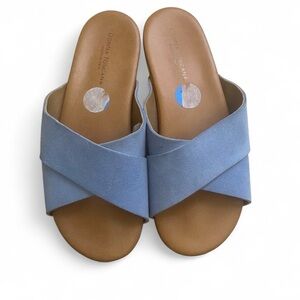 Donna Toscana Made in Italy Suede Leather Platform Clog bohemian resort 7.5